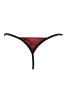 String bordeaux avec anneaux détachables