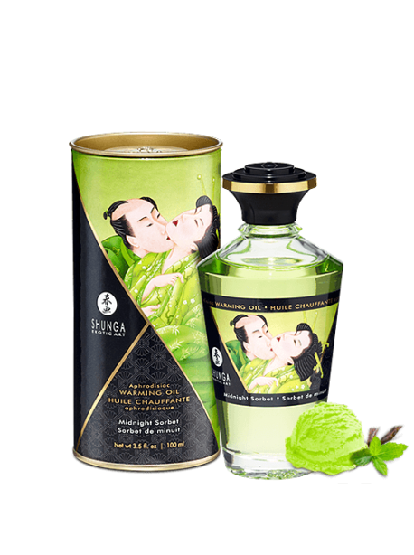 Grossiste Shunga Huile de massage chauffante sorbet de minuit