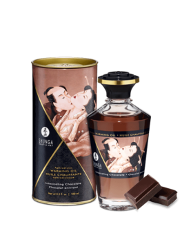 Grossiste Shunga Huile de massage chauffante comestible aphrodisiaque chocolat enivrant pour zones erogènes