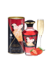 Grossiste Shunga Huile de massage chauffante comestible aphrodisiaque vin pétillant fraise pour zones erogènes