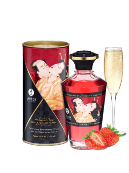 Aphrodisiac warming oil - Sparkling Strawberry Wine