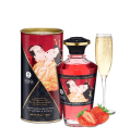 Grossiste Shunga Huile de massage chauffante comestible aphrodisiaque vin pétillant fraise pour zones erogènes