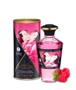 Fournisseur Shunga Huile de massage chauffante comestible aphrodisiaque framboise pour zones erogènes