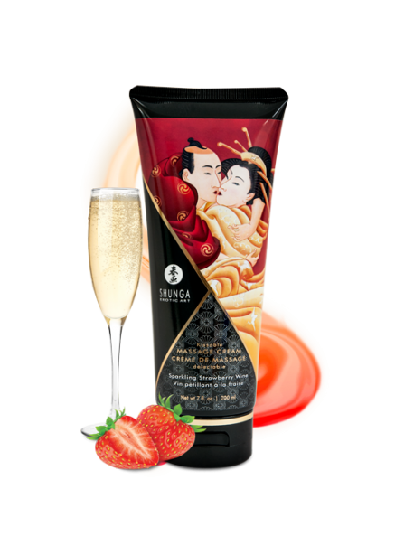 Kissable massage cream - Sparkling Strawberry Wine