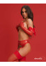 Gifty red 3 pieces lingerie set