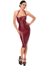 F396 Dark Romance Corset Midi Dress