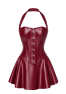 F397 Dark romance corset mini robe