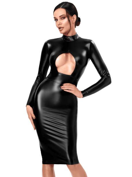 F401 Dark affair robe midi