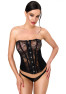 F406 One more kiss Corset en dentelle et powerwetlook