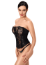 F406 One more kiss lace and powerwetlook corset