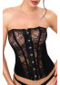 F406 One more kiss lace and powerwetlook corset