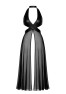 F412 Do Not Disturb Crossover halter maxi dress
