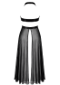 F412 Do Not Disturb Crossover halter maxi dress