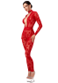 F414 Lovebite Plunging V Catsuit