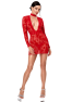 F415 Lovebite Plunging V mini dress