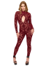 F421 Masquerade three-way zip Catsuit
