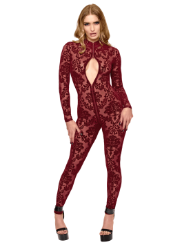 F421 Masquerade three-way zip Catsuit