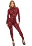 F421 Masquerade three-way zip Catsuit