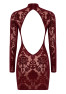 F423 Masquerade open-back mini dress