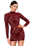F423 Masquerade open-back mini dress