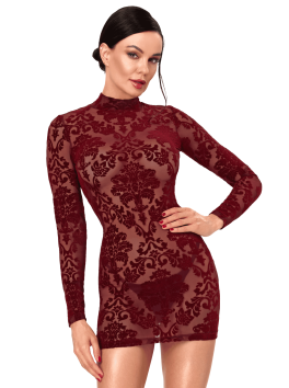 F423 Masquerade open-back mini dress
