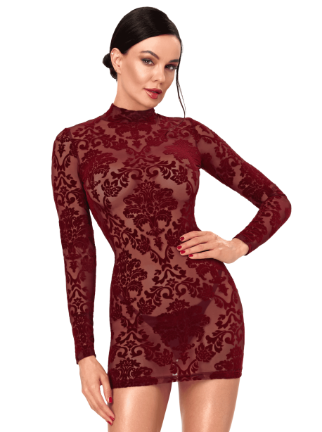 F423 Masquerade open-back mini dress