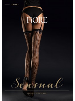 Satine fishnet Stockings 30 den - Black