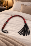 Fouet rouge et noir en simili cuir 80 cm - Dreamy Fetish