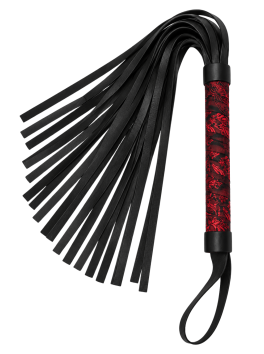 Fouet rouge et noir motif japonais 45 cm - Dreamy Festish