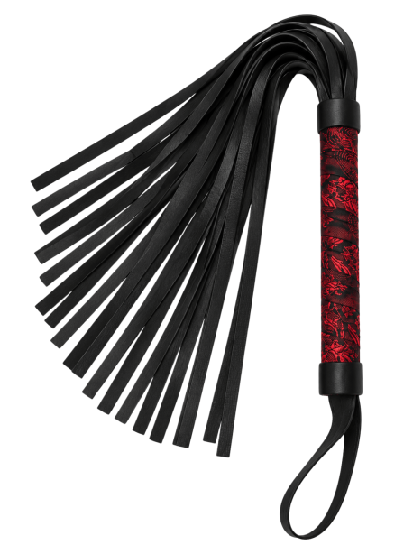 Fouet rouge et noir motif japonais 45 cm - Dreamy Festish
