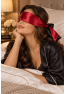 Bandeau satiné réversible rouge et noir, multi-usage - Dreamy Fetish