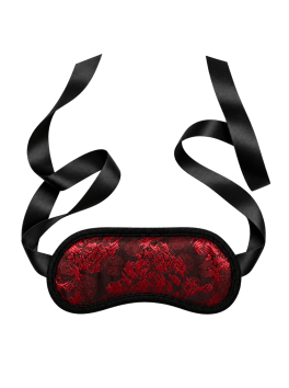 Bandeau pour les yeux motif japonais rouge et noir - Dreamy Fetish