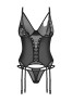 Saturis corset et string Noir