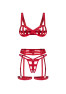 Shiny obsession 3 pieces lingerie set