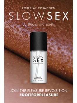 Huile de massage chauffante de la collection Slow Sex de Bijoux Indiscrets