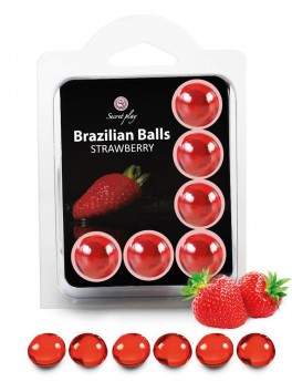 6 Brazilian Balls "Fraise" 3386-7