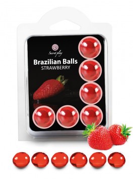 Box of 6 Brazilian Balls Strawberry 3560-7