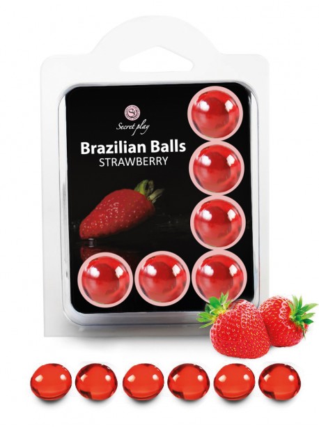 6 Brazilian Balls "Fraise" 3386-7