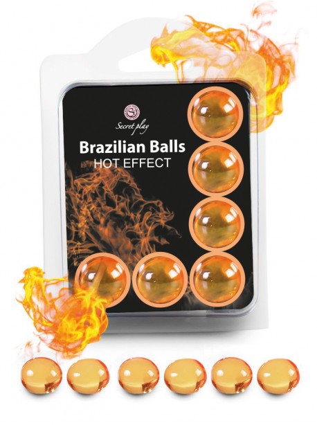 Box of 6 brazilian balls "Hot effect" 3576