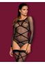 G320 bodystocking noir Obsessive deux pièces