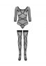 G320 bodystocking noir Obsessive deux pièces
