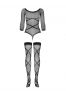 G320 bodystocking noir Obsessive deux pièces