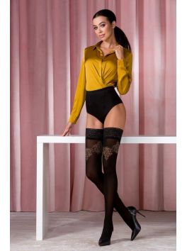 ST112 Stockings 60 DEN - Black & Gold 