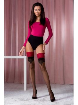 ST113 Stockings 20 DEN - Black & Pink 