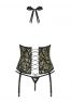 Shelle Corset jarretelles détachables - Noir et doré