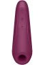 Stimulateur Satisfyer Curvy 1+ bordeaux avec son application sur smartphone