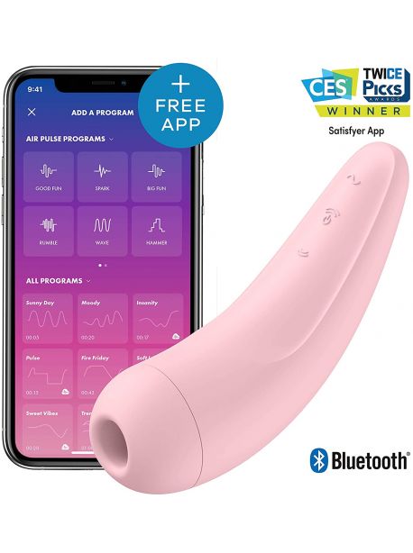 Connected vibrator stimulator from Satisfyer Curvy 2+ pink