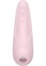 Stimulateur Satisfyer Curvy 2+ rose connecté avec son application sur smartphone