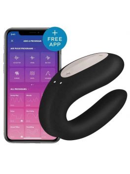 Satisfyer Double Joy Connected Stimulator for Couples - Black