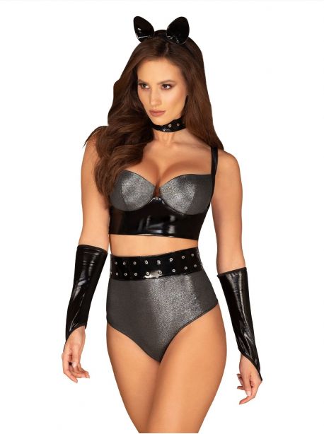 Sexy silver and black set of 6 pieces by Obsessive